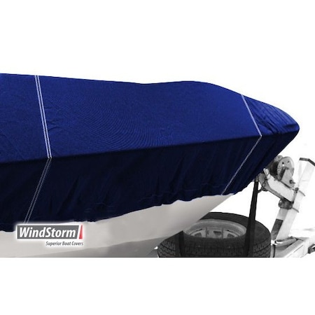 Eevelle Windstorm Boat Cover V HULL RUNABOUT Ski Tower Inboard 18' 6in. L 102in. W Navy WSVSKT18102-NVY